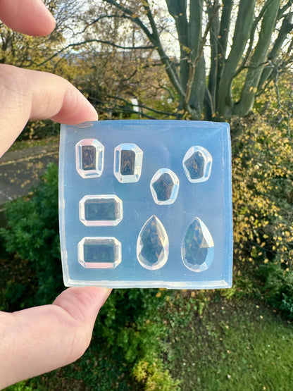 Gemstone and Melting Ice Cube Shape Palette Mold