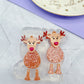 Layered Christmas Reindeer with Big Nose Dangle Earring Mold