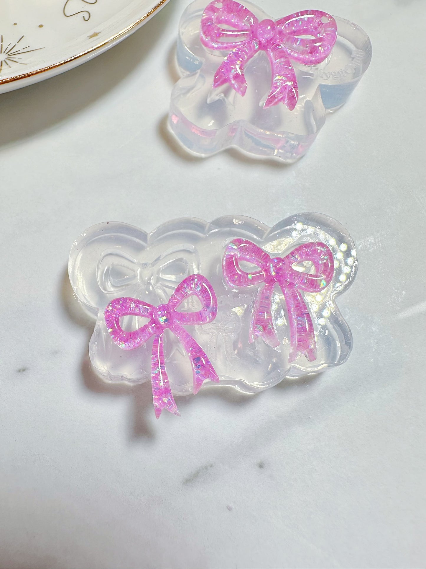 Predomed Ribbon Bow Stud Earring Mold