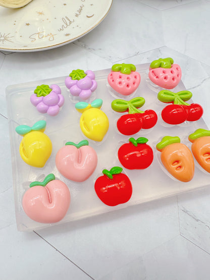 Summer Special Fruit Stud Palette Mold in Popular Inflated 3D style