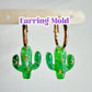 Predomed Cactus Dangle Charm Earring Mold for Hoops and Hooks