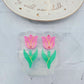 Small Two-part Engraved Tulip Dangle Earring Mold