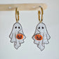 Ghost with Pumpkin Lantern Dangle Earring Mold