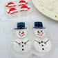 3-part Cute Snowman with Hat Dangly Earring Mold