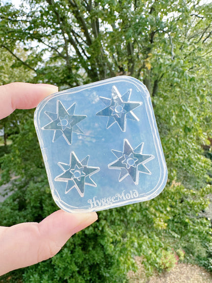 Layered Polaris Star Hoop Charm Earring Mold