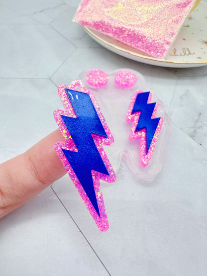 Layered Triple Lightning Bolt Dangle Earring Mold