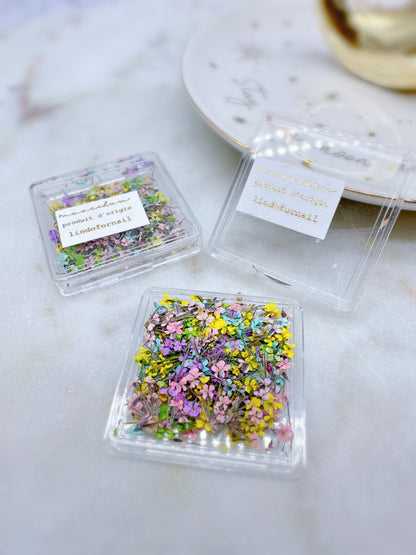 Shredded Lace Flowers in a box (Yellow, Lilac and Blue)