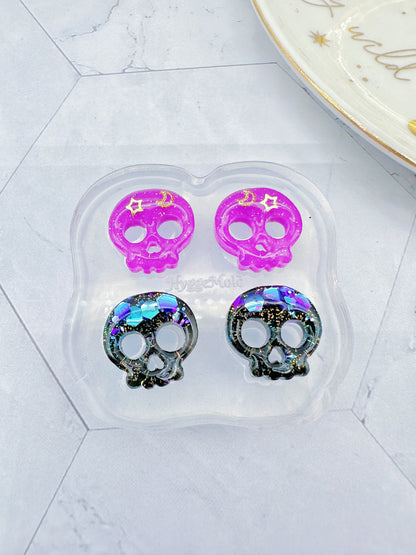 1.4 cm Predomed Skull Stud Earring Mold