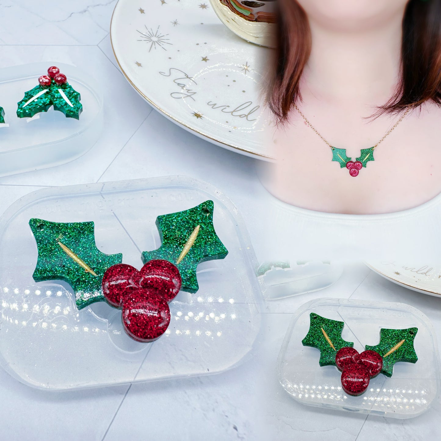Holly Berries Necklace Mold