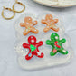 Small Predomed Gingerbread Man Dangly Charm Earring Mold