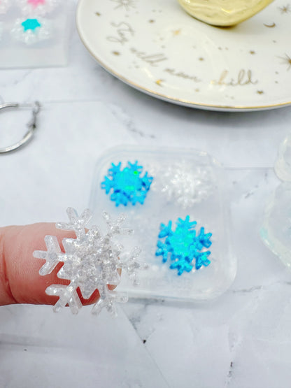 Mini Snowflake Stud Earring Mold Winter Christmas