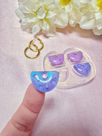 1.6 cm Predomed Semi-Circle Dangle Earring Mold for Hoop Charms
