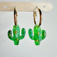 Predomed Cactus Dangle Charm Earring Mold for Hoops and Hooks