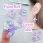 Pre-domed Nordic Flying Dove Bird Earring Mold Hoop Charm Clear Silicone Mold for Resin