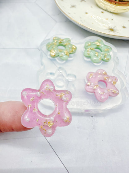 2.2cm Predomed Popcorn Flower Hoop Earring Mold