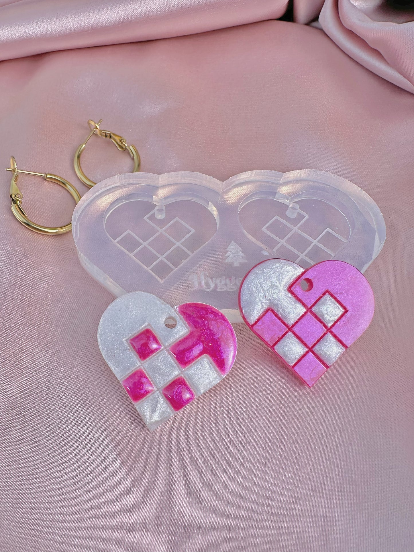 Traditional Danish Christmas Heart Earring Mold