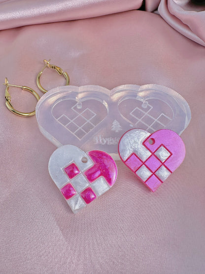 Traditional Danish Christmas Heart Earring Mold
