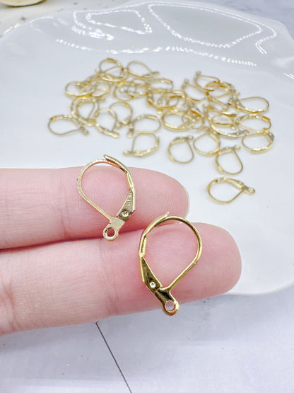 18k Gold Plated Continental Style Earring Hooks