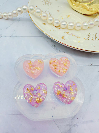 1.6cm Teeny Pre Domed Heart Hoop Earring Mold