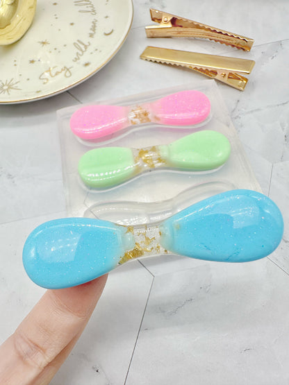 3D Ribbon Bow Hair Grip Mold