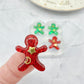 Mini Gingerbread Man Stud Earring Mold Christmas Winter