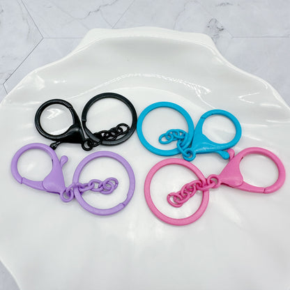 Purple Keychain Rings Lobster Clasp