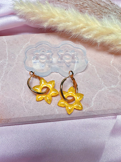 Predomed Sunflower Hoop Spinner Earring Mold