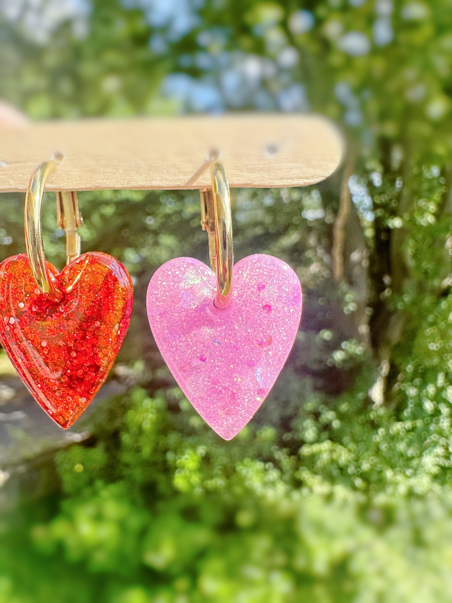 2.5 cm Small Pre Domed Pointy Heart Dangle Earring Mold