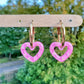 1.8cm Teeny Pre Domed Open Heart Dangle Earring Mold