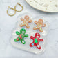 Small Predomed Gingerbread Man Dangly Charm Earring Mold