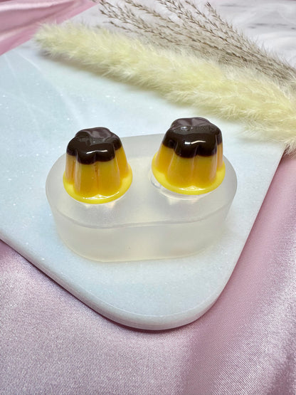 3D Glossy Pudding Dessert Silicone Mold for resin Mold for Polymer clay Earring Mold