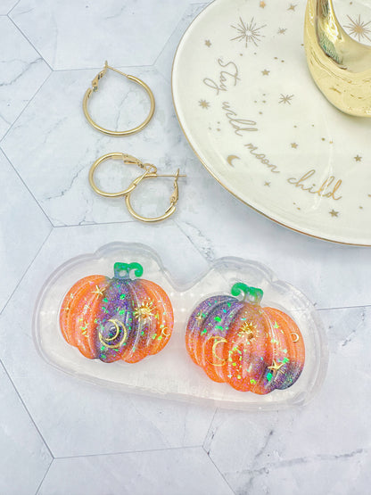 3 cm Predomed Pumpkin Dangly Charm Earring Mold