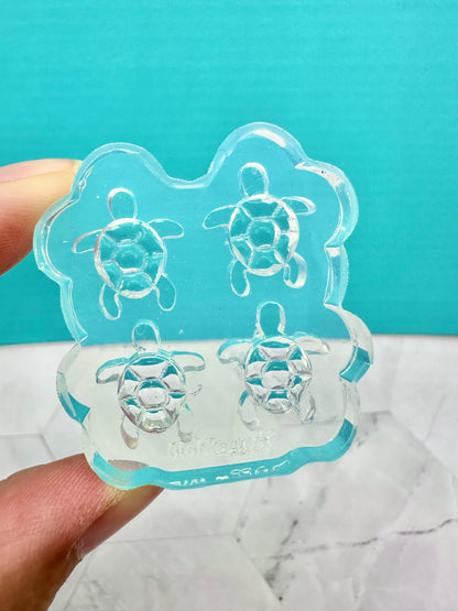 Mini 3D Sea Turtle Shell Stud Earring Mold