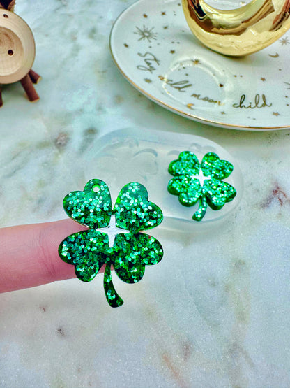 3cm Small Shamrock Clover Leaf Dangle Earring Mold