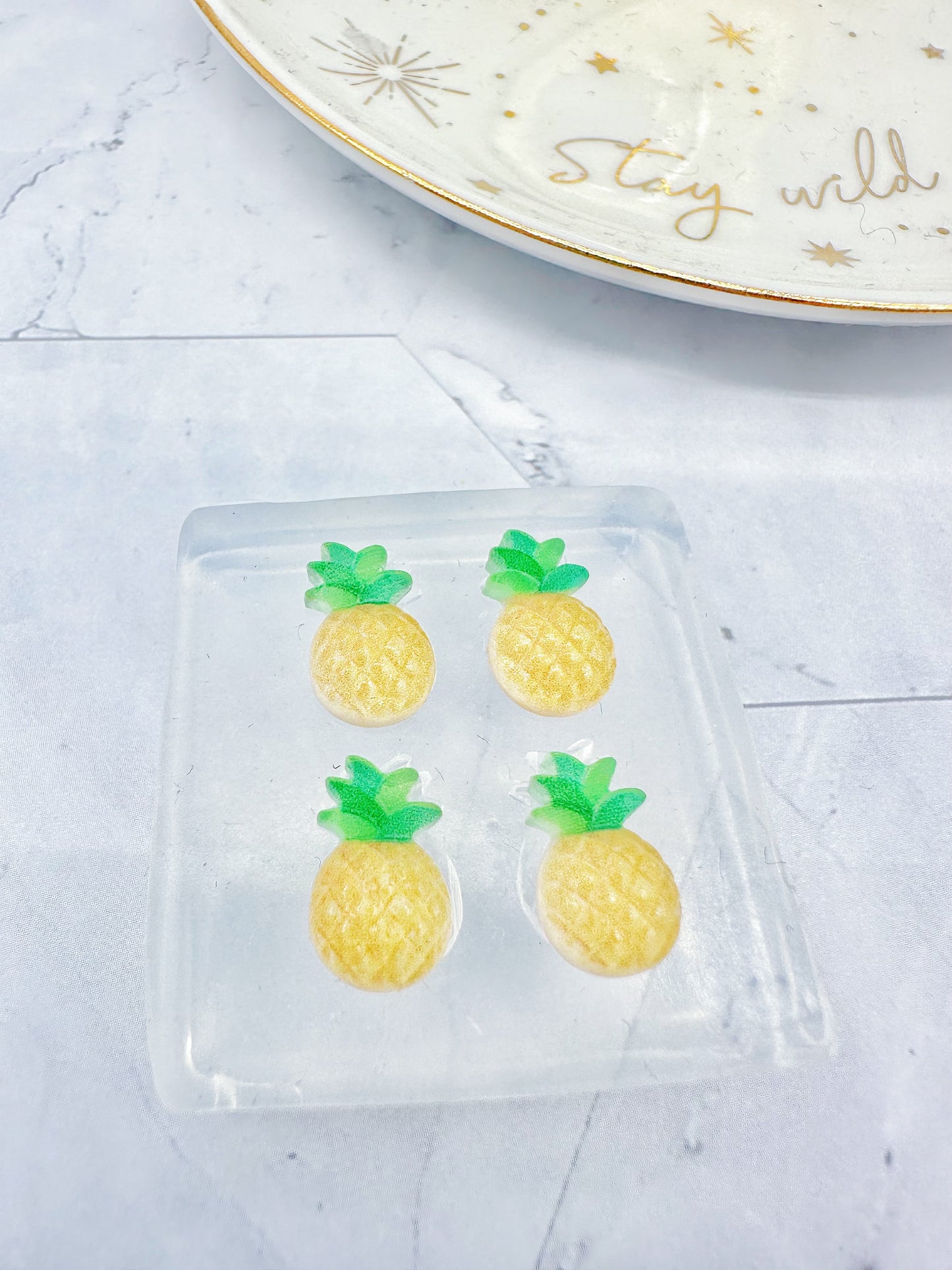 Mini 3D Pineapple Stud Earring Mold