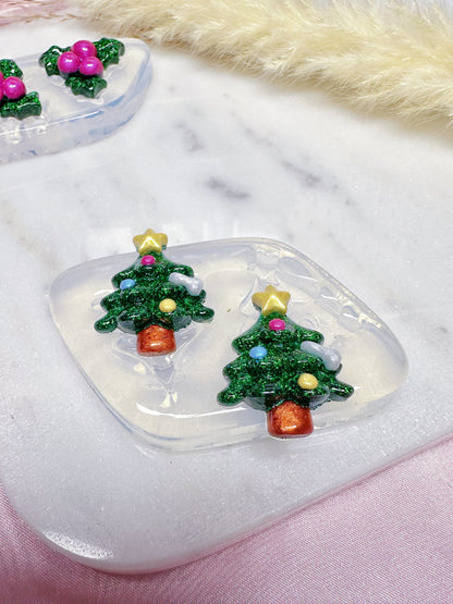 3D Christmas Tree Brooch Earring Mold