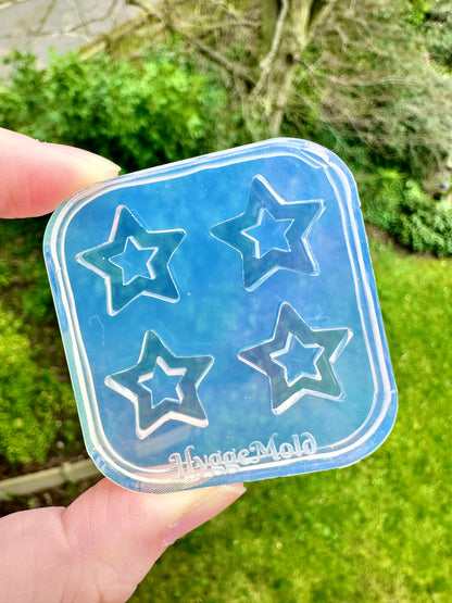 1.6cm Open Star Stud Earring Silicone Mold for Resin Earrings Celestial