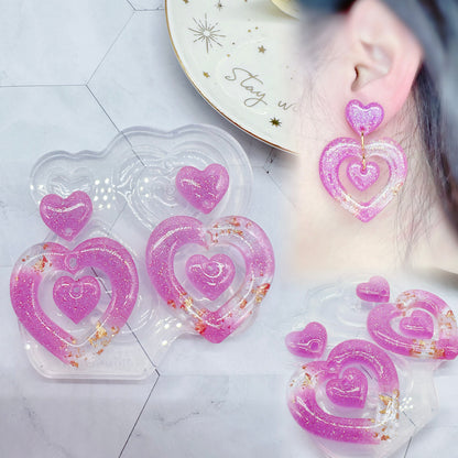 Predomed Nesting Heart Dangle Earring Mold