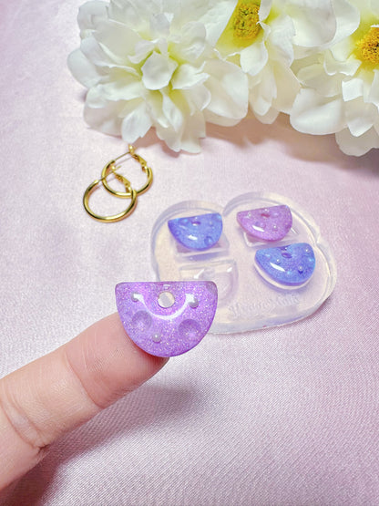 1.6 cm Predomed Semi-Circle Dangle Earring Mold for Hoop Charms