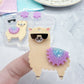 Cute Llama Alpaca Dangle Earring Mold with Flowers, Blankets, and sunglasses accessories