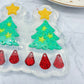 Starry Christmas Tree Teardrops Dangle Earring Mold