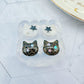 Mini Predomed Cat Face Stud Earring Mold