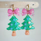 Predomed Ribbon Bow Christmas Tree Dangle Earring Mold