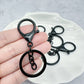 Black Keychain Rings Lobster Clasp
