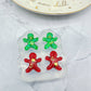 Mini Gingerbread Man Stud Earring Mold Christmas Winter