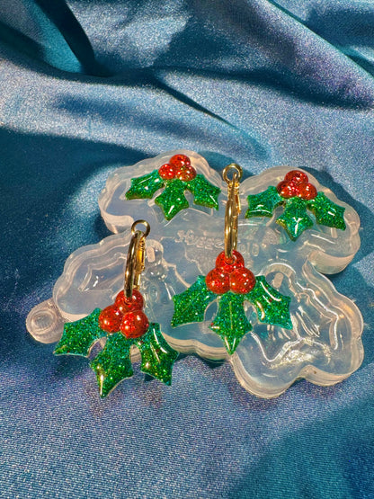 2025 Christmas Holly Dangle Earring Mold