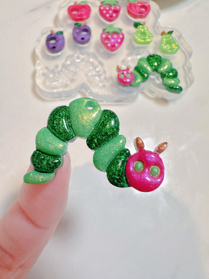 Cute Caterpillar Dangle Earring Mold