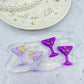 Small Predomed Martini Glass Dangly Charm Mold for Hoops and Hooks Dangle Earring Mold