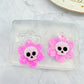 Cute Layered Skull Flower Dangly Charm Mold Dangle Earring Mold for Hoops