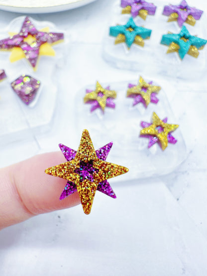 Layered Polaris Star Stud Earring Mold